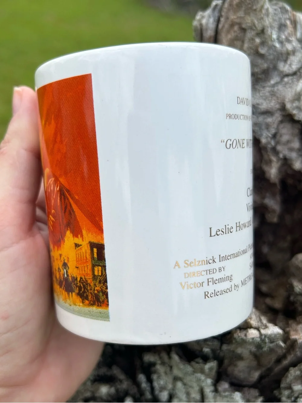 Vintage 1996 Gone With The Wind Coffee Mug Scarlett O’Hara Rhett Butler Gold Scr